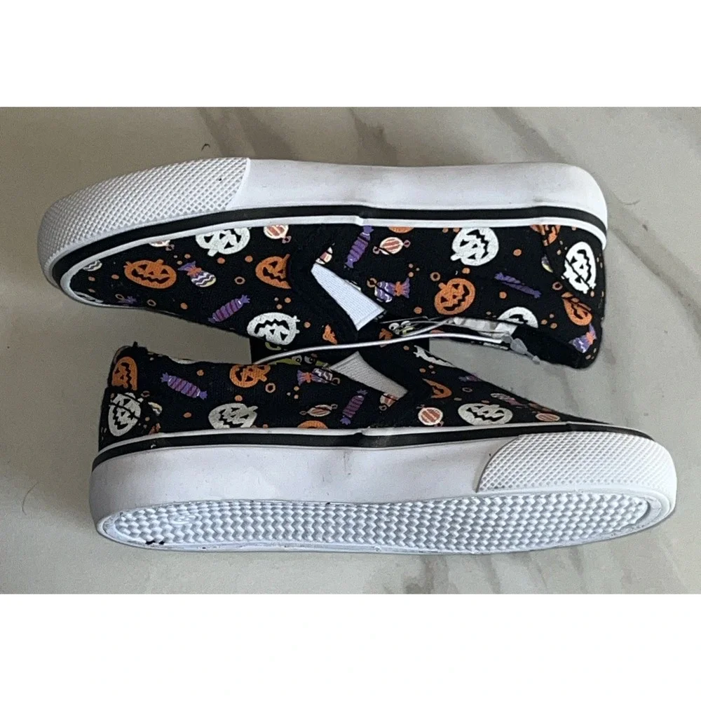 Tommy Bahama Toddler 8 Slip-On Shoes Pumpkins Halloween Glow in‎ the Dark Canvas